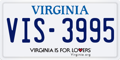 VA license plate VIS3995