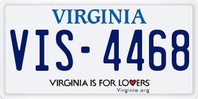 VA license plate VIS4468