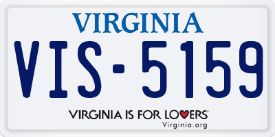 VA license plate VIS5159