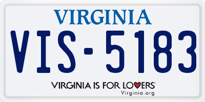 VA license plate VIS5183