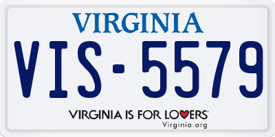 VA license plate VIS5579