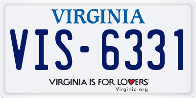 VA license plate VIS6331