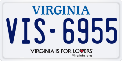 VA license plate VIS6955