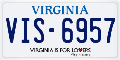VA license plate VIS6957