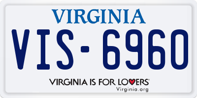 VA license plate VIS6960