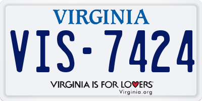 VA license plate VIS7424