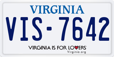 VA license plate VIS7642