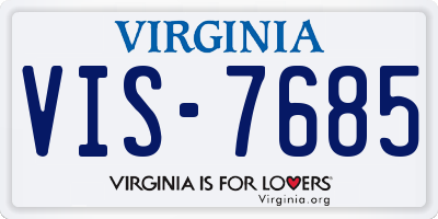 VA license plate VIS7685