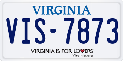 VA license plate VIS7873
