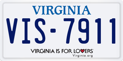 VA license plate VIS7911