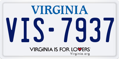 VA license plate VIS7937