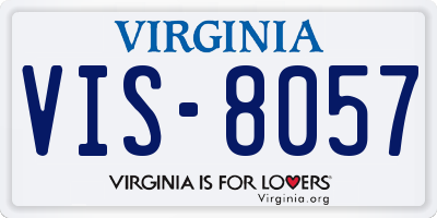 VA license plate VIS8057