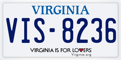 VA license plate VIS8236