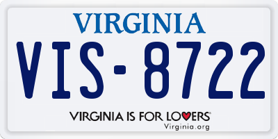 VA license plate VIS8722