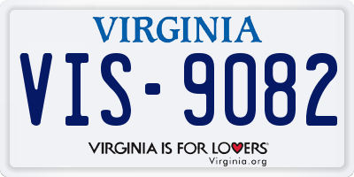 VA license plate VIS9082