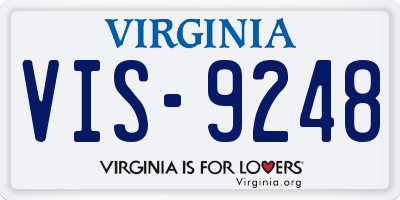 VA license plate VIS9248