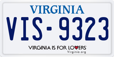 VA license plate VIS9323