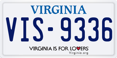 VA license plate VIS9336