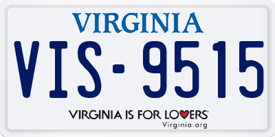 VA license plate VIS9515