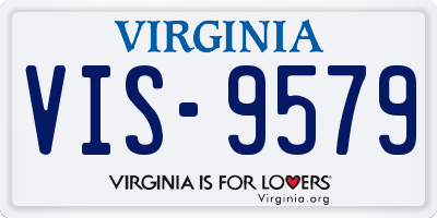 VA license plate VIS9579