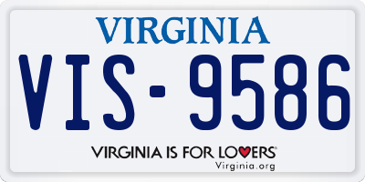VA license plate VIS9586