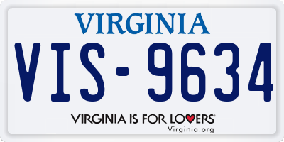 VA license plate VIS9634