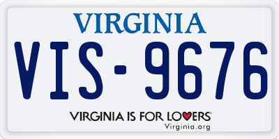 VA license plate VIS9676