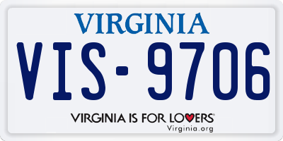 VA license plate VIS9706
