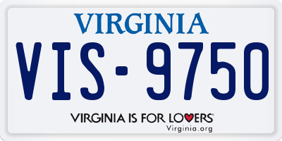 VA license plate VIS9750