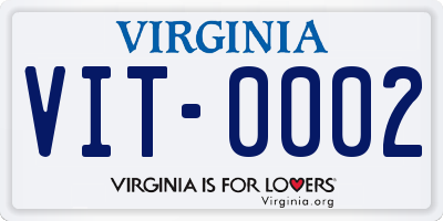VA license plate VIT0002