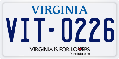VA license plate VIT0226