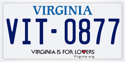 VA license plate VIT0877
