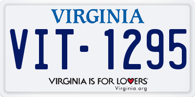 VA license plate VIT1295