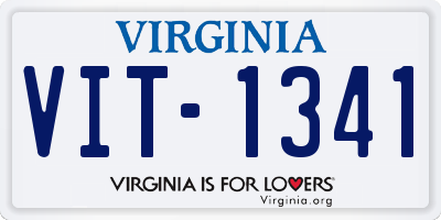 VA license plate VIT1341