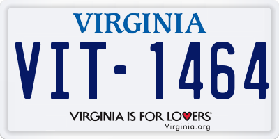VA license plate VIT1464