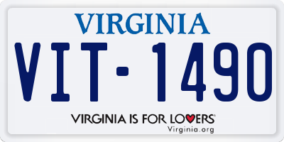 VA license plate VIT1490