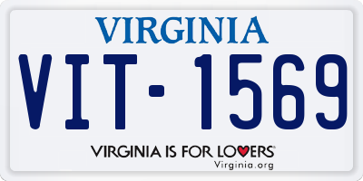 VA license plate VIT1569