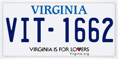 VA license plate VIT1662
