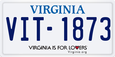 VA license plate VIT1873