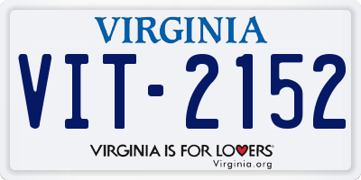 VA license plate VIT2152