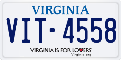 VA license plate VIT4558