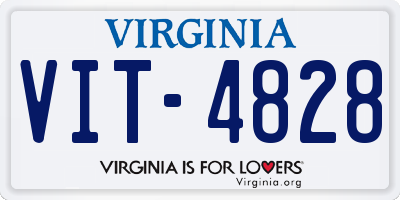 VA license plate VIT4828