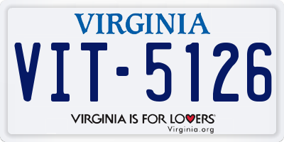 VA license plate VIT5126