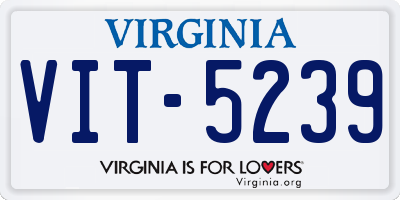 VA license plate VIT5239