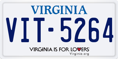 VA license plate VIT5264