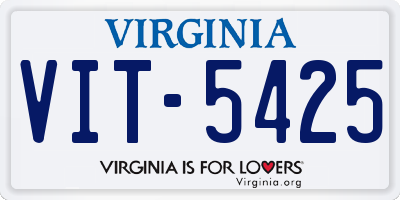 VA license plate VIT5425