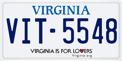 VA license plate VIT5548