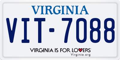 VA license plate VIT7088