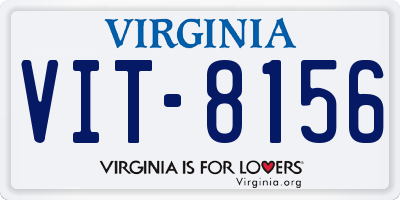 VA license plate VIT8156