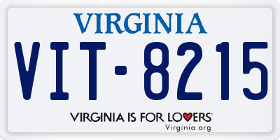 VA license plate VIT8215